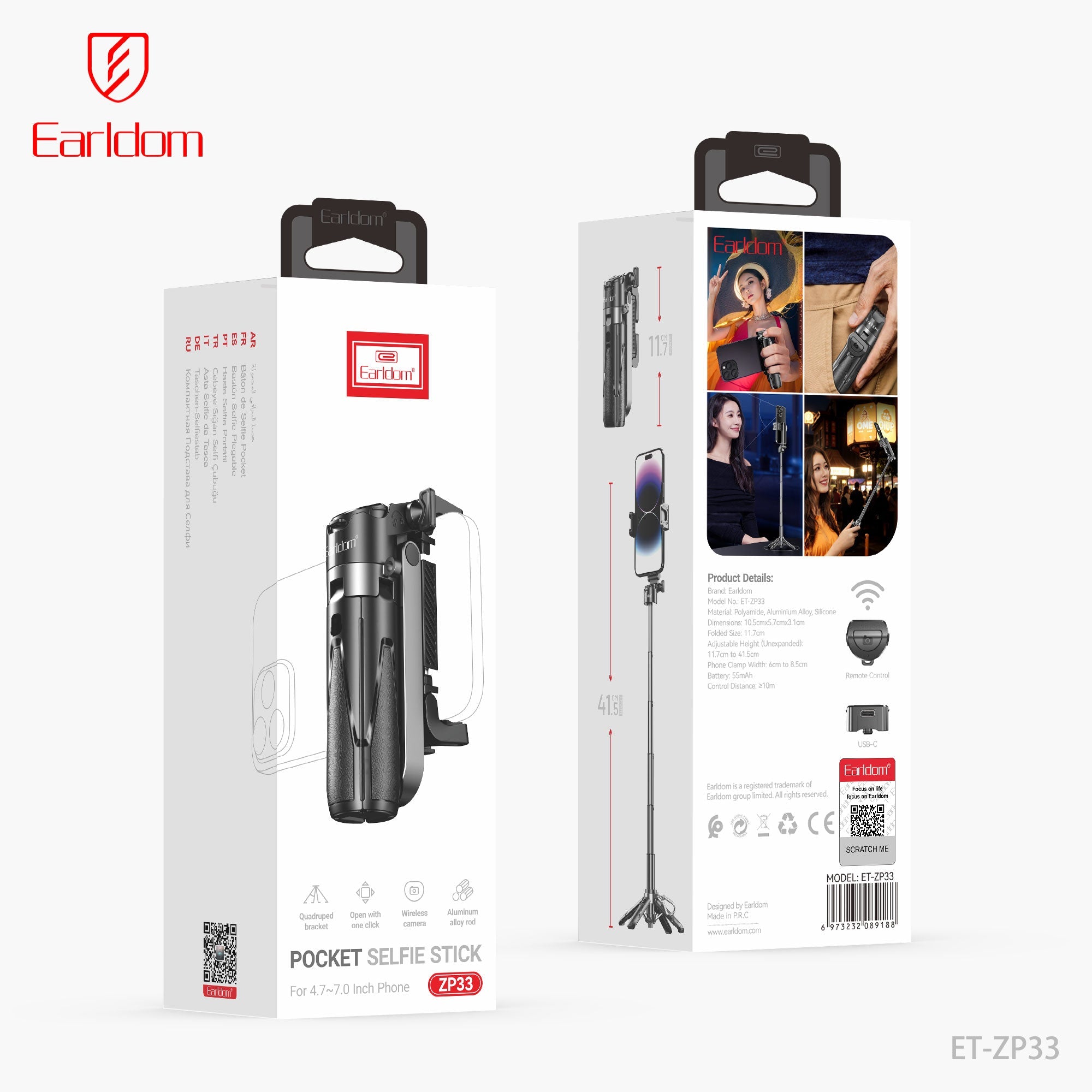 Mini selfie stick ET-ZP33 Mini selfie stick ET-ZP33